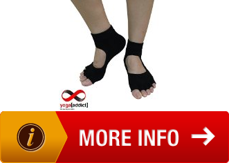 Criteria YogaAddict Yoga Toeless Socks Non Slip Graceful Full Black, 2 Pairs Set